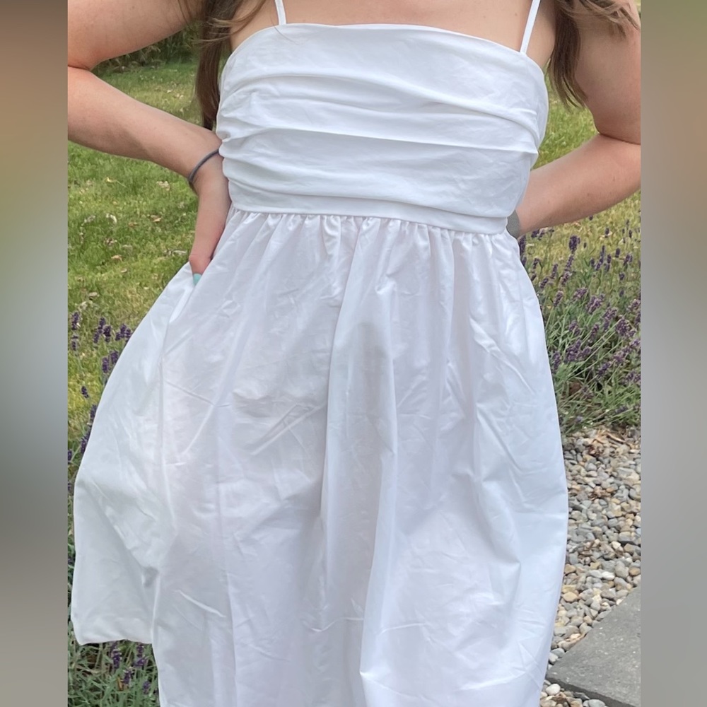 White mini dress